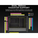 frame 4000D Case360mm radiator, 170mm cooler430mm gpu, atx, black