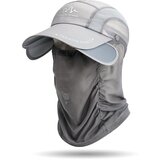 INF Klobuk za zaščito pred soncem s snemljivim ščitnikom za vrat in obrazom LightGrey, (22112167) | Shoptok.si
