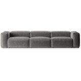 Cosmopolitan Design Svetlo siva sedežna garnitura iz rebrastega žameta 364 cm Bergano – | Shoptok.si