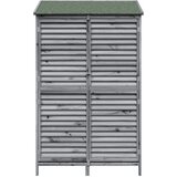  Vrtna Šupa s krovom Siva 106 x 56 x 176,5 cm Čvrsto drvo jele | shoptok.hr