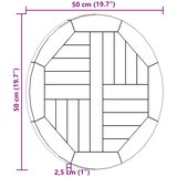 Stolna ploča od masivne tikovine okrugla 2,5 cm 50 cm | Eponuda.com