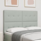 vidaXL Naslon za glavo s gumbi, svetlo siva, 140 cm, žamet, (22051855) | Shoptok.si