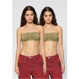 Urban Classics Women's bras Bandeau 2-Pack khaki+khaki | Shoptok.si