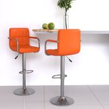 vidaXL Barski stolčki 2 kosa oranžno umetno usnje, (20968253) | Shoptok.si