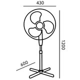  Stojni ventilator VIENTO 45W/230V beo | Eponuda.com