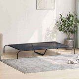 vidaXL dvignjena pasja postelja črna 150x90x20 cm tekstilen in jeklo | Shoptok.si