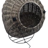  Transporter za mačke sivi 50 x 42 x 40 cm od prirodne vrbe | shoptok.hr
