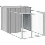  Kućica za pse s igralištem svjetlosiva 110x1221x110 cm čelična | shoptok.hr