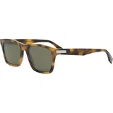 Essential Havana Geometric Sunglasses ONE SIZE (54) Havana/Zelena