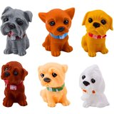  Set figurica slatkih pasa i štenaca od gume 8 cm, 6 komada | shoptok.hr