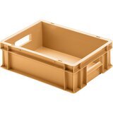 eurokraft basic Euro zaboj, zaprta izvedba, z odprtimi ročaji, DxŠxV 400 x 300 x 120 mm, oranžne barve | Shoptok.si