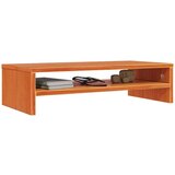 vidaXL Stojalo za zaslon voščeno rjavo 50x24x13 cm trdna borovina | Shoptok.si