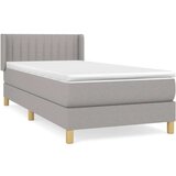 vidaXL Box spring krevet s madracem svjetlosivi 90x190 cm od tkanine | shoptok.hr