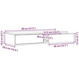  Nočne omarice Črni hrast Inženirski les 80 x 36.5 x 16.5 cm, (22008164) | Shoptok.si