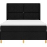 vidaXL Box Spring postelja z vzmetnico in LED črna 140x200 cm tkanina, (22049886) | Shoptok.si