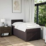  Box spring postelja z vzmetnico temno rjava 90x200 cm blago, (21305469) | Shoptok.si
