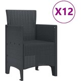  Vrtni set za objed 13 pcs Antracit Polt ratan | shoptok.hr