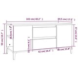 TV ormarić smeđi hrasta 102x44 5x50 cm konstruirano drvo | shoptok.hr