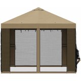  Vrtna sjenica sa stranicama 3 x 3 m Bež Poliester i čelik | shoptok.hr