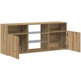 vidaXL TV omarica z LED artisan hrast 120x30x50 cm inženirski les | Shoptok.si