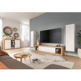MID.YOU Dnevni Regal Tango, Barva Hrasta, Bela, 3-Delni | Shoptok.si