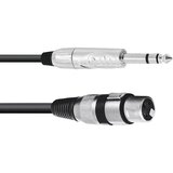 Omnitronic 30225182 XLR adapterski kabel [1x XLR vtičnica 3-polna - 1x klinken vtič 6.3 mm (stereo)] 2.00 m črna, (20429735) | Shoptok.si
