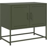 Maison Chic TV omarica - TV enota - Televizijska omarica olivno zelena 68,5x39x60,5 cm jeklo, (21700060) | Shoptok.si
