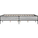 vidaXL Posteljni okvir siva sonoma 120x190 cm inženirski les in kovina, (21128598) | Shoptok.si