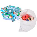 PASTEL set drvene kocke grad + puzzle podloga 115 kom za5373 | shoptok.hr