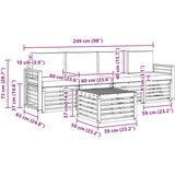  Set vanjskih sofa 5 kom. Prirodna i bež Čvrsto drvo akacije | shoptok.hr