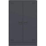  Komoda antracitna 67x39x107 cm jeklo | Shoptok.si