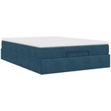  Otomanski krevet s madracem tamnoplavi 140x190 cm baršunasti | shoptok.hr