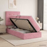  s madracem i skladištem Ružičasta 90 x 200 cm Baršun | shoptok.hr