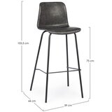 BIZZOTTO Temno siv oblazinjen barski stol (višina sedeža 75 cm) Kyra – | Shoptok.si