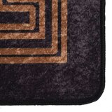  Perivi tepih 80 x 300 cm crno-zlatni protuklizni | shoptok.hr