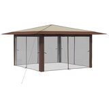 Gazebo s 4 bočne strane 4 x 4 m Krema i smeđa | Eponuda.ba