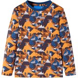  Dječja pidžama s dugim rukavima boja konjaka 128 | shoptok.hr