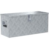 Aluminijska kutija 80 x 30 x 35 cm srebrna | shoptok.hr