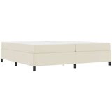  Krevetna konstrukcija s madracem Krema 200 x 200 cm tkanina | shoptok.hr