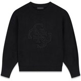 Guess Puloverji Ls Cn Evelyn Triangle Logo Swt Črna Cene