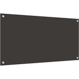 vidaXL Zaščita za kuhinjo 2 pcs Temno siva 100 x 50 cm kaljeno steklo | Shoptok.si