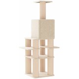  Mačje drvo s sisalnim postoljima za grebanje Krem 180 cm | shoptok.hr