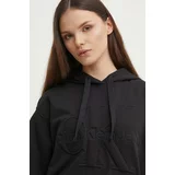 Calvin Klein Jeans Dukserica za žene, boja: crna, s kapuljačom, s aplikacijom, J20J223091