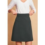 Dewberry 60086 Knee Length Bell Skirt-GREEN | shoptok.hr