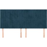  Uzglavlje 4 kom tamnoplavi 90x5x78/88 cm baršunasti | shoptok.hr
