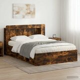  Okvir kreveta s pohranom Dimljeni hrast 140 x 190 cm | Eponuda.com