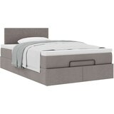 vidaXL Otomanski okvir kreveta s madraca smeđesivi 120x200cm tkanine | shoptok.hr