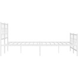 Metalni okvir kreveta uzglavlje i podnožje bijeli 200x200 cm | shoptok.hr