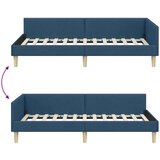 vidaXL Kutni okvir kreveta Ostalo s uzglavljem Plava 90 x 190 cm | shoptok.hr