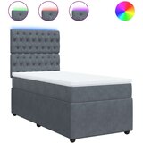 vidaXL Box spring krevet s madracem tamnosivi 90x190 cm baršunasti | shoptok.hr